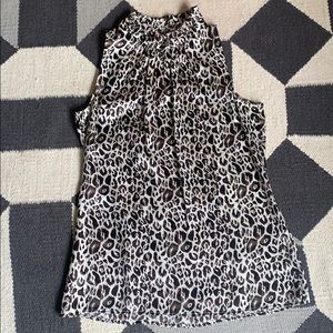 Leopard Print Ann Taylor Blousr